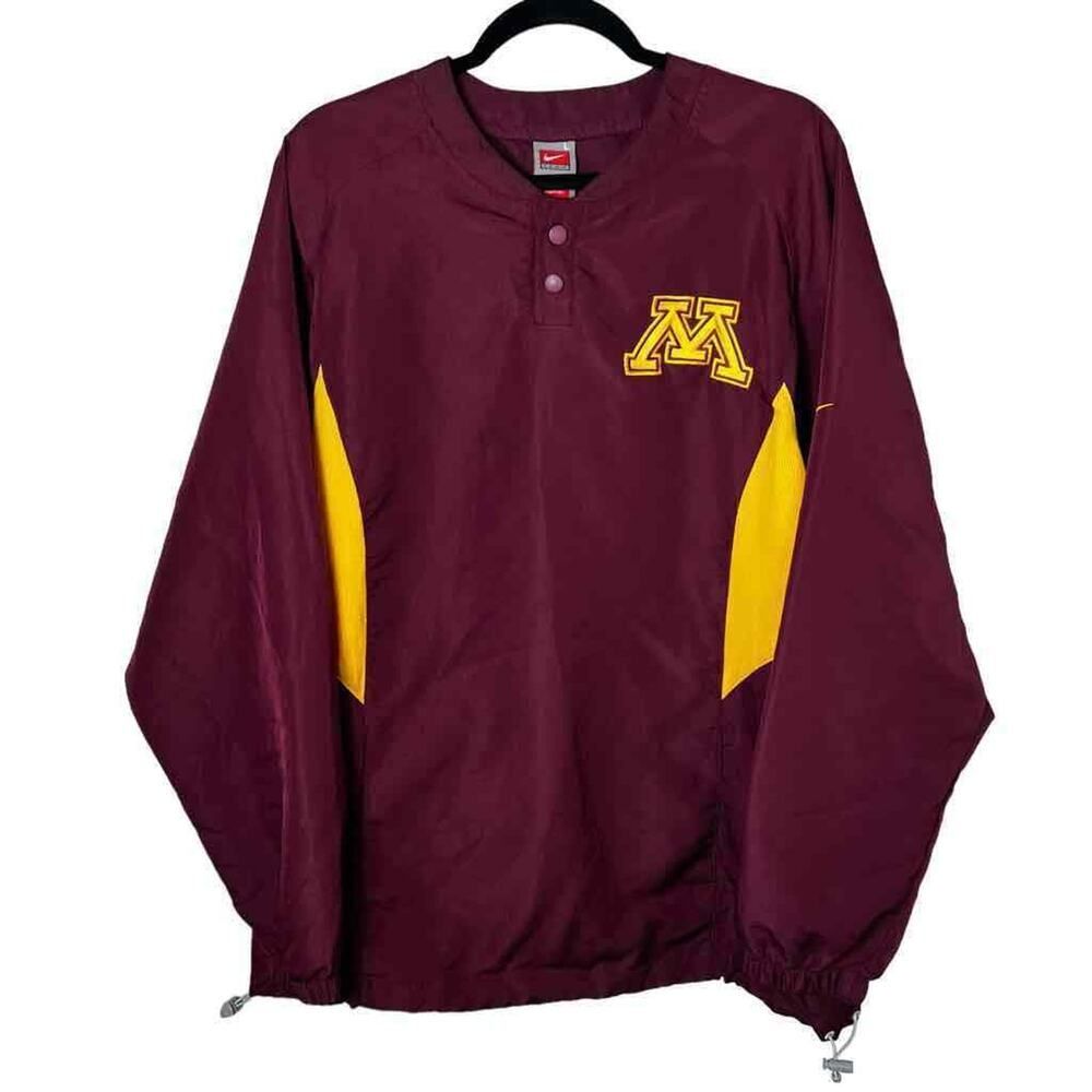 Nike Fit Dry University of Minnesota Warm-up Jacket Windbreaker Pullover Sz L